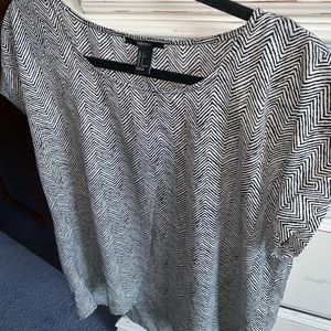 Black and White Blouse